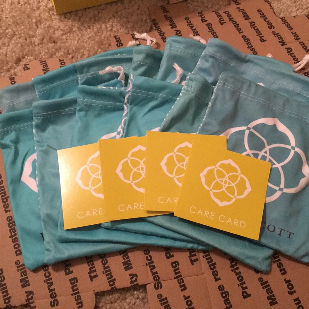 12 Kendra Scott Silk Bags/Pouches